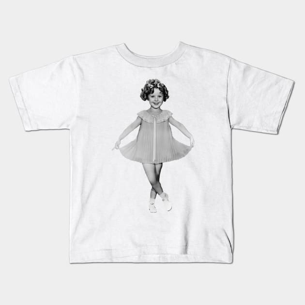 Shirley Temple Take a Bow No Background Kids T-Shirt by RetroSalt